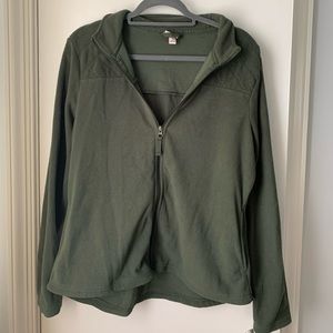 Merona olive green zip up
